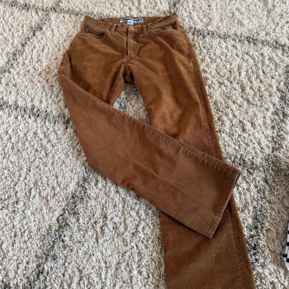 GAP Brown Straight Fit Corduroy Trousers
